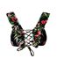 Womens/ladies floral front tie bikini set black Debenhams