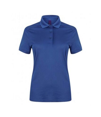 Henbury Womens/Ladies Stretch Microfine Pique Polo Shirt (Royal)