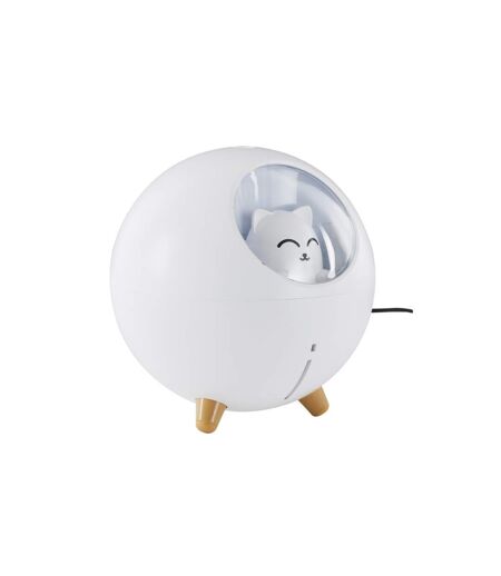 Diffuseur de Parfum Led Chat 11cm Blanc
