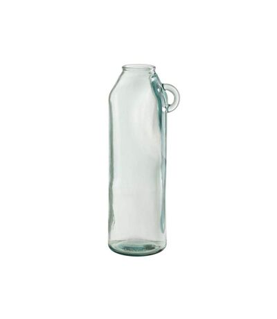 Paris Prix - Vase Cylindrique Design anse 45cm Transparent