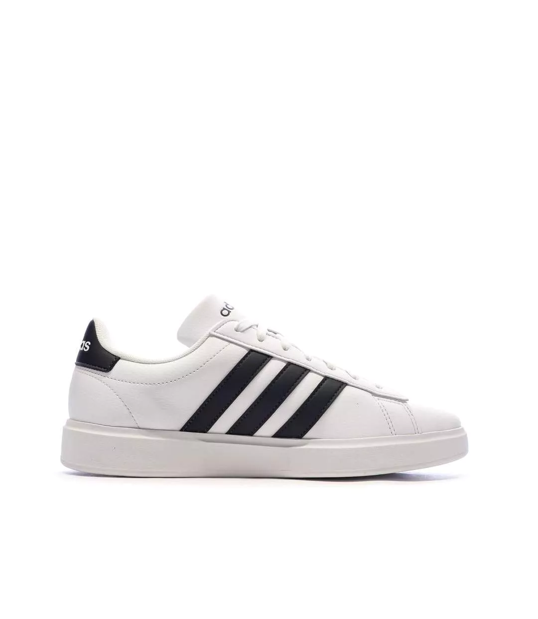 Baskets blanches/noires homme adidas grand court 2.0-2