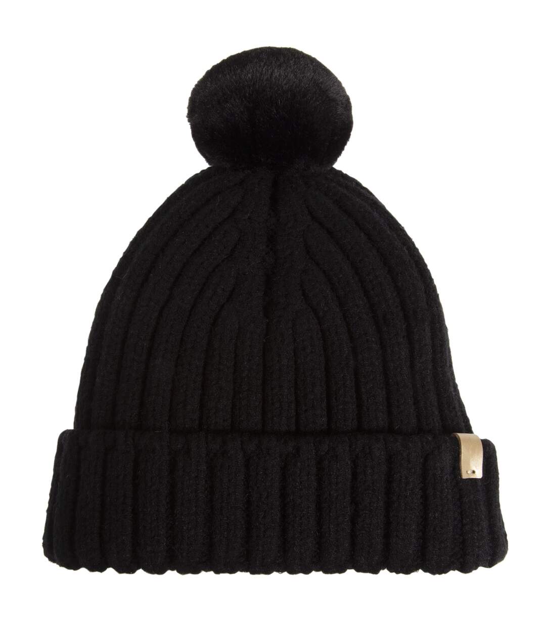 Isotoner Bonnet femme ultra doux, pompom imitation fourrure, taille unique-3