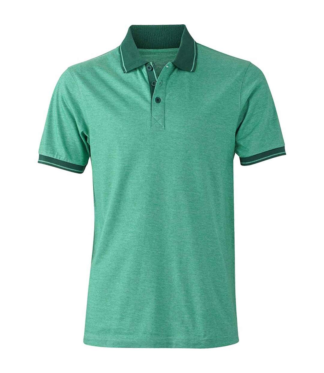 Polo homme mélange - JN706 - vert