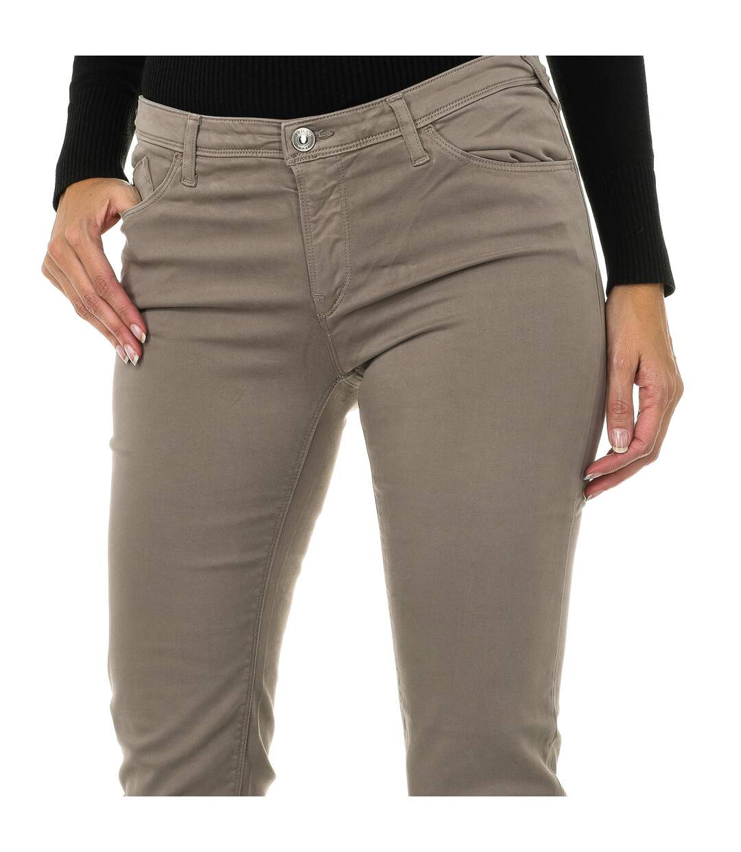 Long stretch fabric pants 6Y5J28-5N0RZ woman