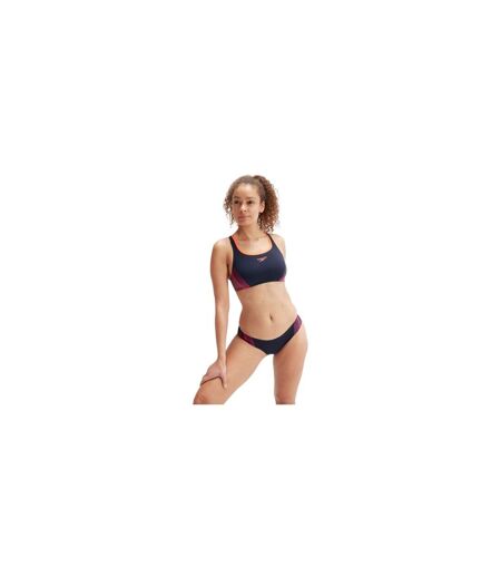 Maillot De Bain 2 Pièces Motif/style À Rayures Femme Bleu Marine Rose À Rayures Speedo