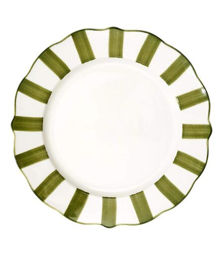 Lot de 6 Assiettes Plates Cleo 27cm Vert & Blanc