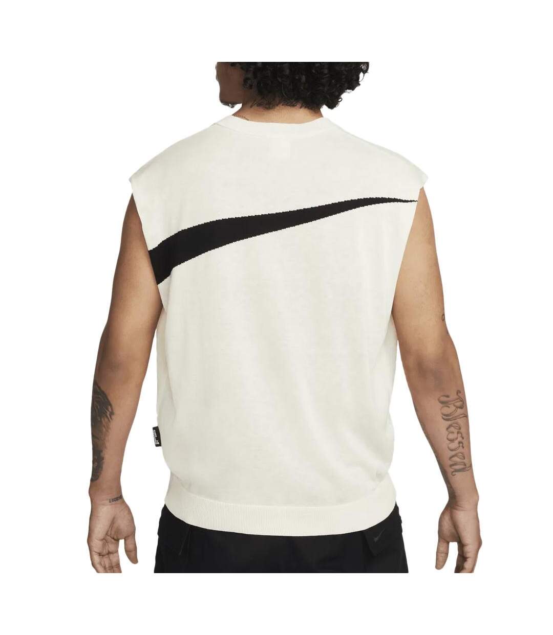 Sweat Noir/Blanc Homme Nike Swoosh - L