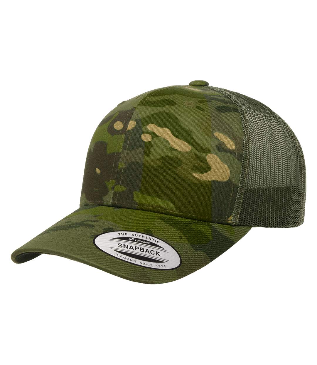 Casquette trucker flexfit multicam bleu pâle Yupoong-1