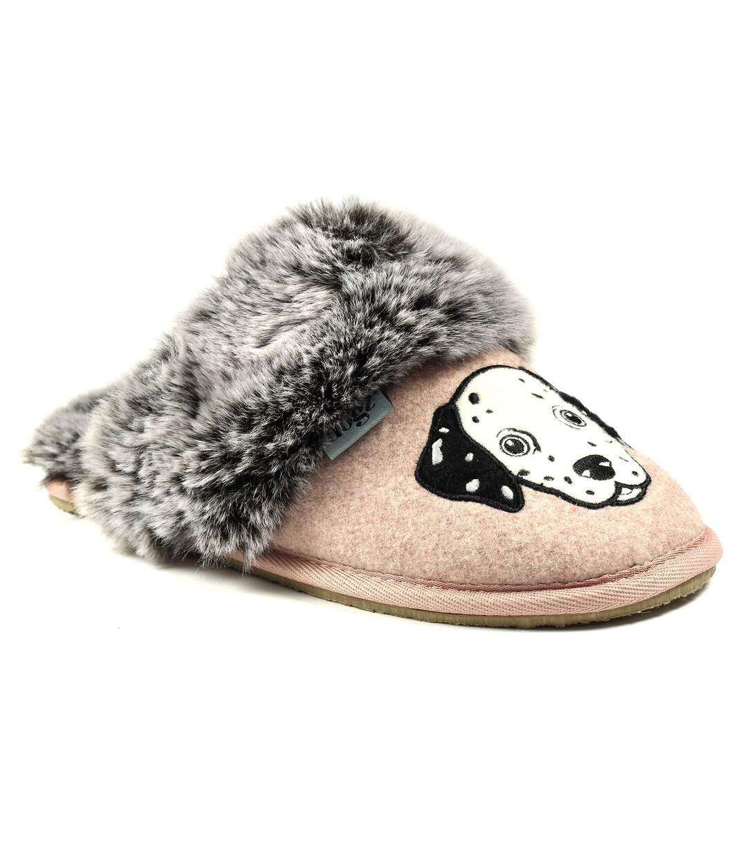 Chaussons dalmation femme rose Lazy Dogz-1