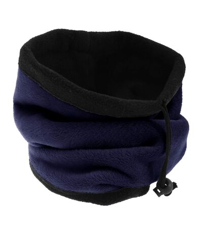 FLOSO Womens/Ladies Multipurpose Fleece Neckwarmer Snood / Hat (Navy)