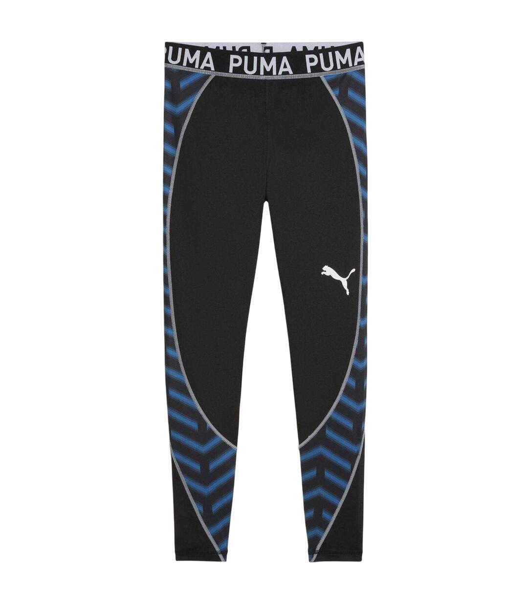Womens/ladies Blaze Training Tights Navy Orange Puma-2