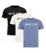 3 Pack Mens Cotton T-Shirts Short Sleeve Casual Logo Tops DENNO-1