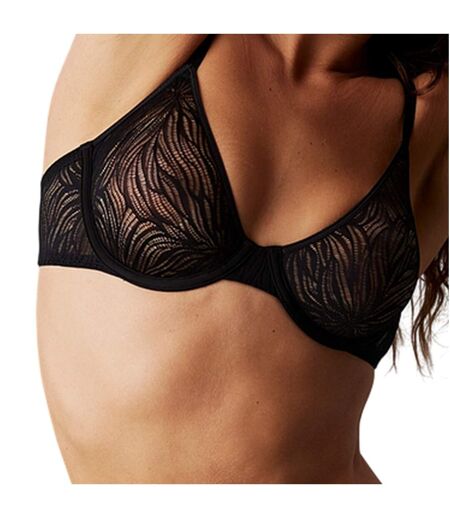 Womens/ladies Demi Unlined Bra Black Calvin Klein