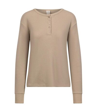 Womens/ladies Morvenna Long-sleeved Top Soft Stone Trespass