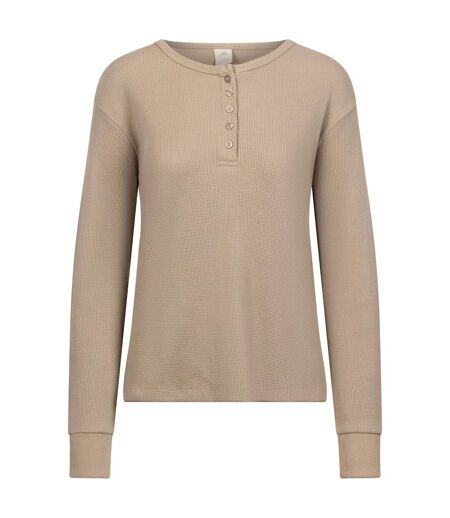 Womens/ladies Morvenna Long-sleeved Top Soft Stone Trespass