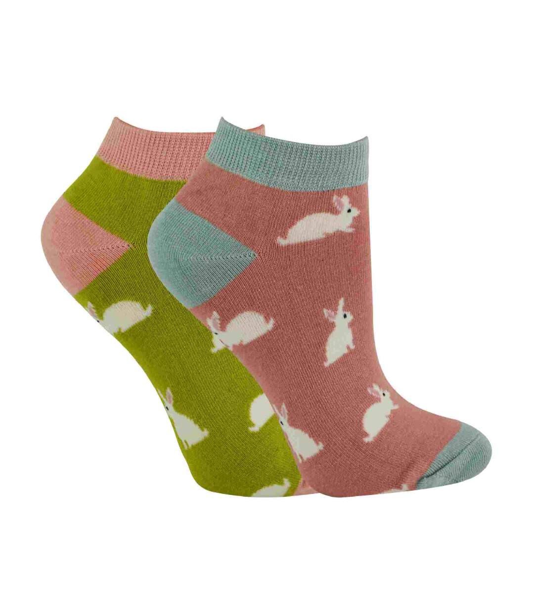 Miss Sparrow - 2 Paires Chaussettes Fantaisie Courte Bambou Animaux-1