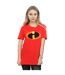 Disney Womens/Ladies The Incredibles Costume Logo Cotton Boyfriend T-Shirt (Rouge) - UTBI48837-2