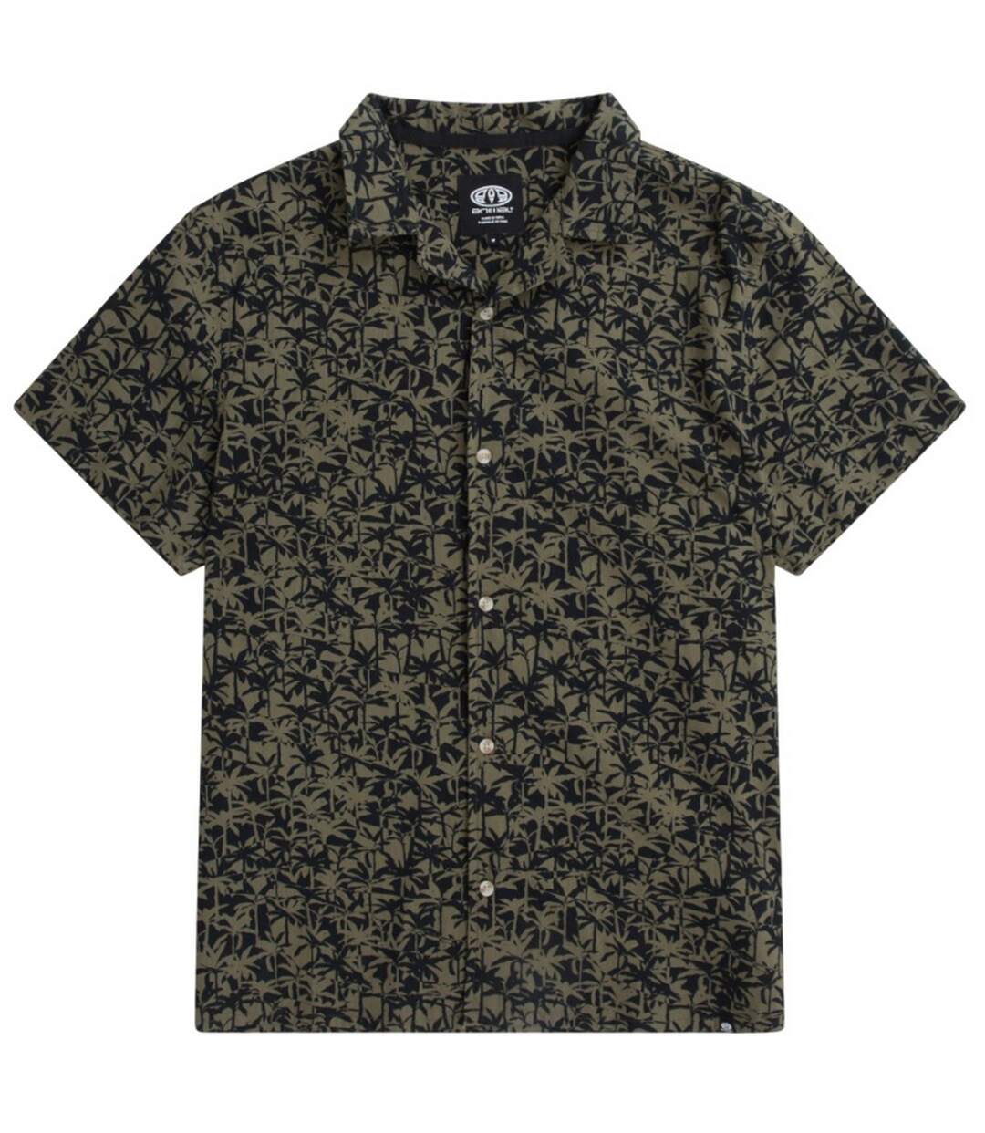 Mens will palm tree shirt khaki green Animal-1