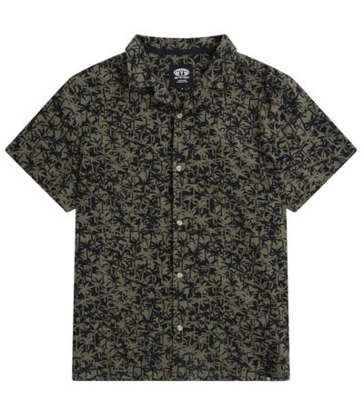 Mens will palm tree shirt khaki green Animal