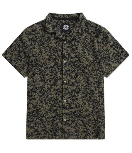 Mens will palm tree shirt khaki green Animal