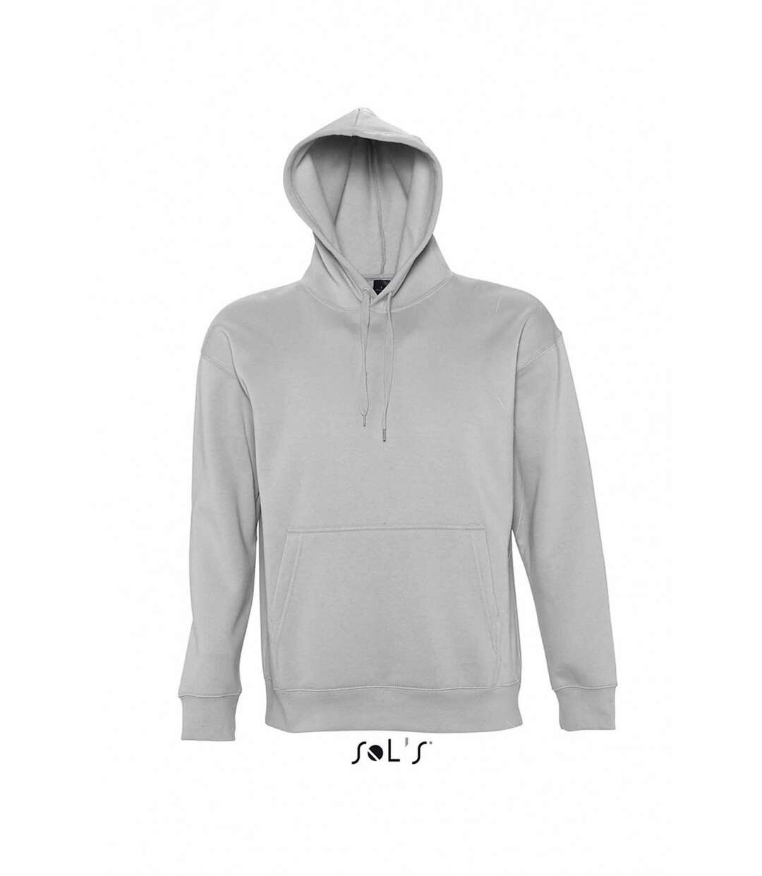 Sweat shirt capuche poche kangourou unisexe - 13251 - gris clair