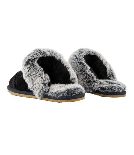 Womens/ladies Valerie Slippers Black Toms