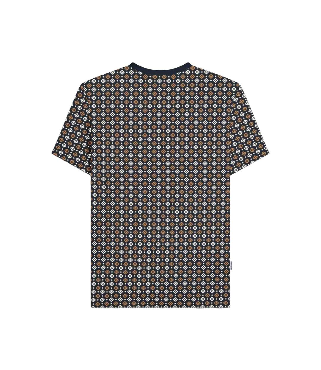 Mens Ss25 Geometric T-shirt Navy Tobacco Lambretta-2