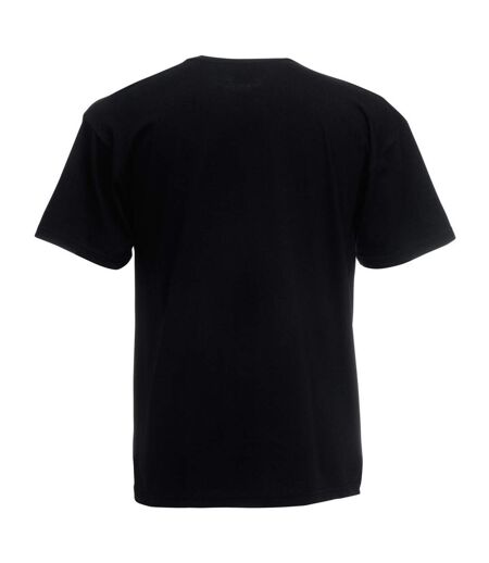 Fruit Of The Loom Mens Valueweight V-Neck, Short Sleeve T-Shirt (Black) - UTBC338