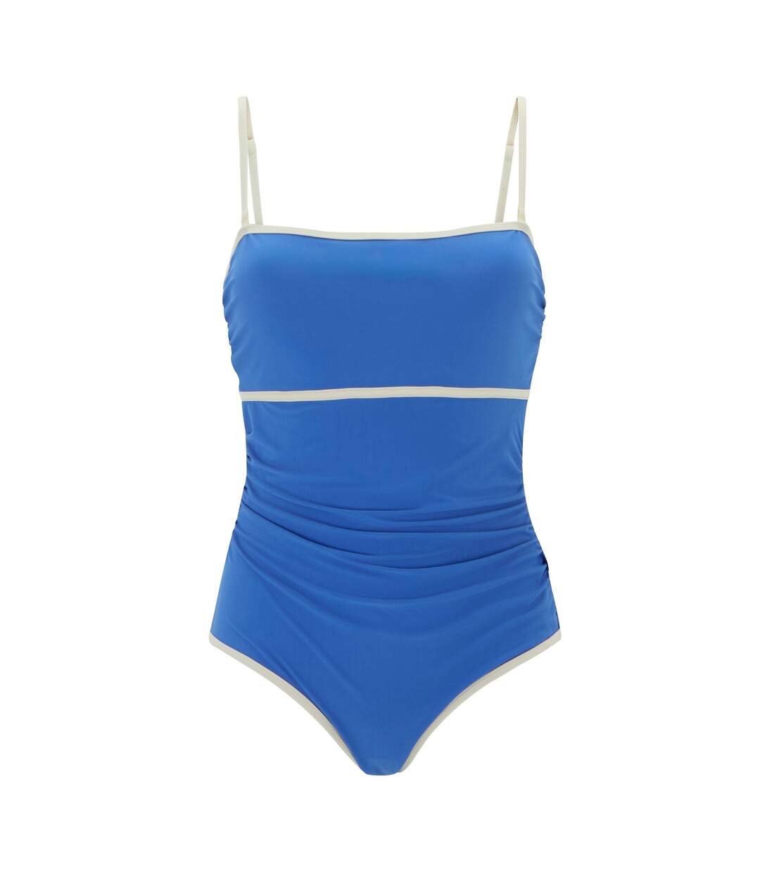 Maillot De Bain 1 Pièce À Bretelles Fines Ajustables Motif/style Détail Contrasté Femme Bleu Vif Regatta-2