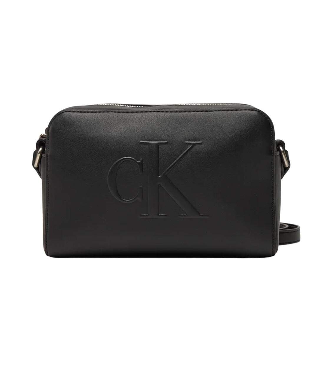 Sac bandoulière noir femme calvin klein jeans sculpted camera - taille unique-1