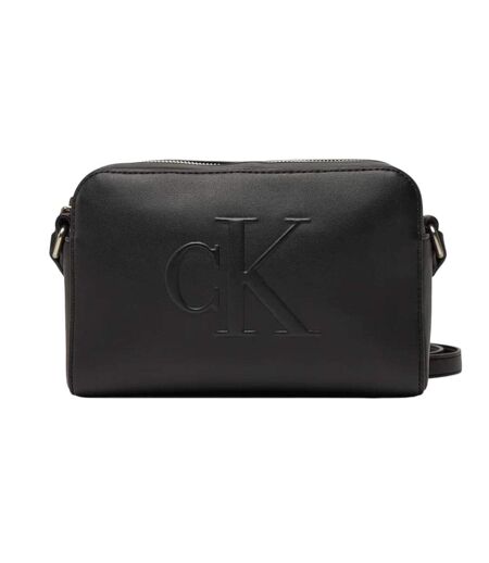 Sac bandoulière noir femme calvin klein jeans sculpted camera - taille unique