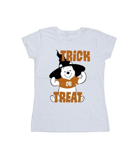 Disney T-shirt en coton Winnie The Pooh Trick Or Treat Femme/Ladies (Blanc) - UTBI44859