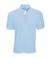 Kustom Kit Mens St. Mellion Mens Short Sleeve Polo Shirt (Light Blue/White)