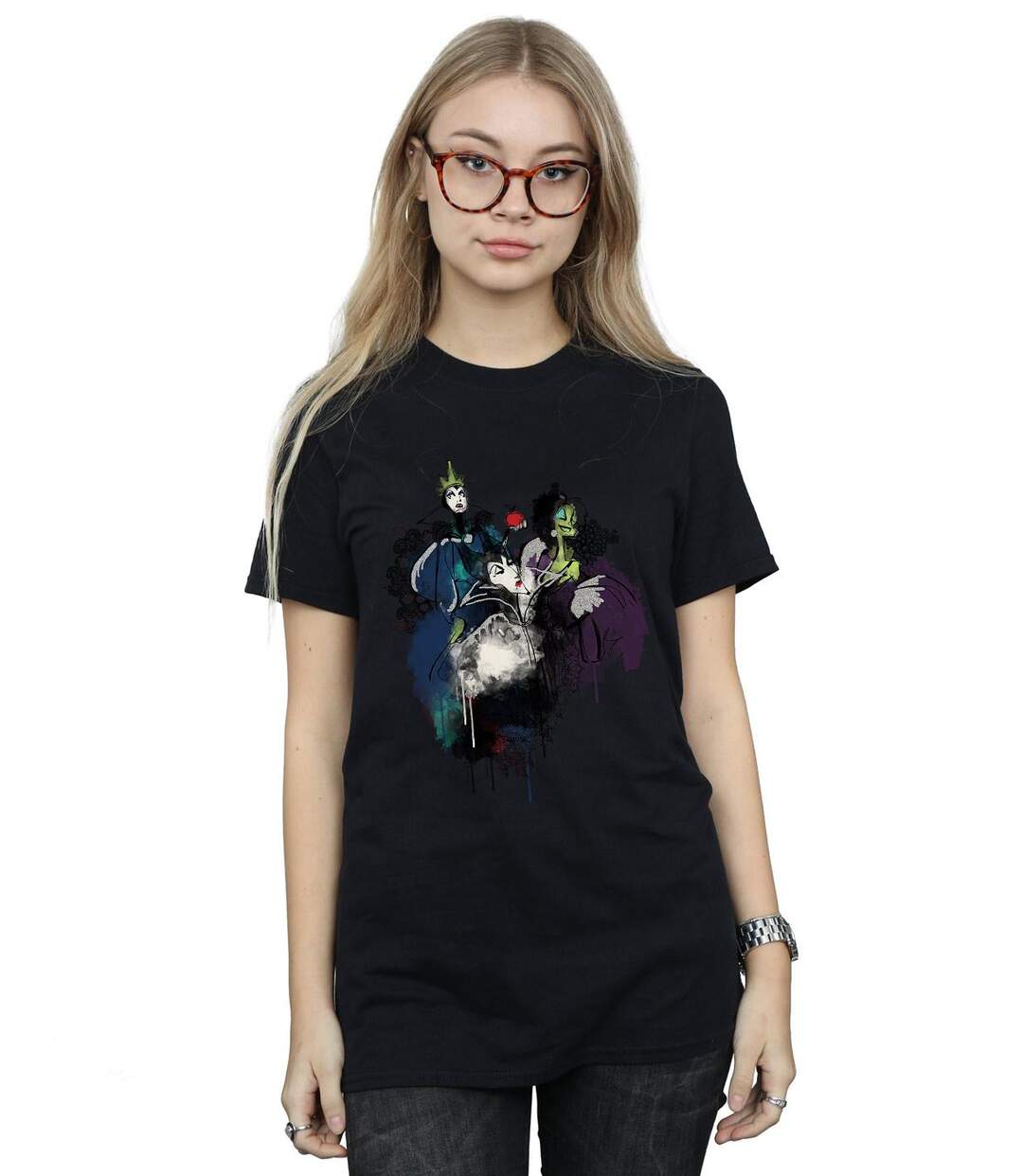 Disney - T-shirt VILLAINS SKETCH - Femme (Noir) - UTBI16883-2