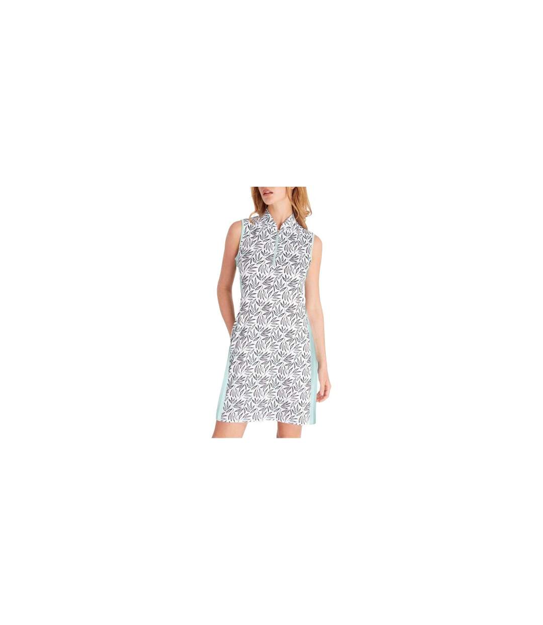 Robe Droite Motif/style Imprimé Feuille Femme Blanc Noir Calvin Klein-1