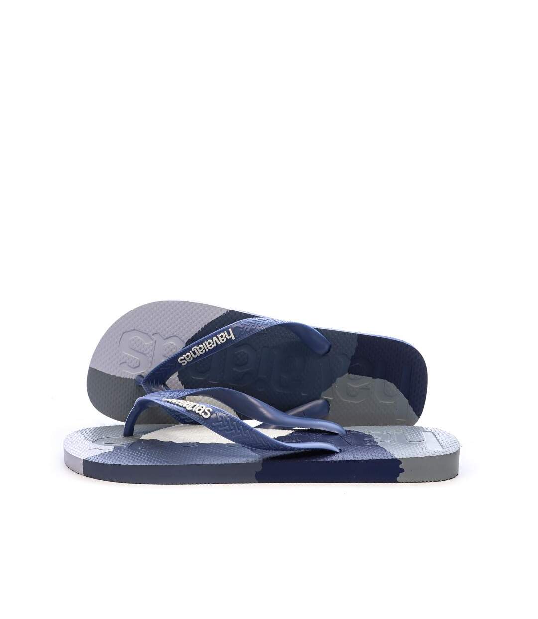 Tongs bleu/marine/grise homme havaianas logomania-1