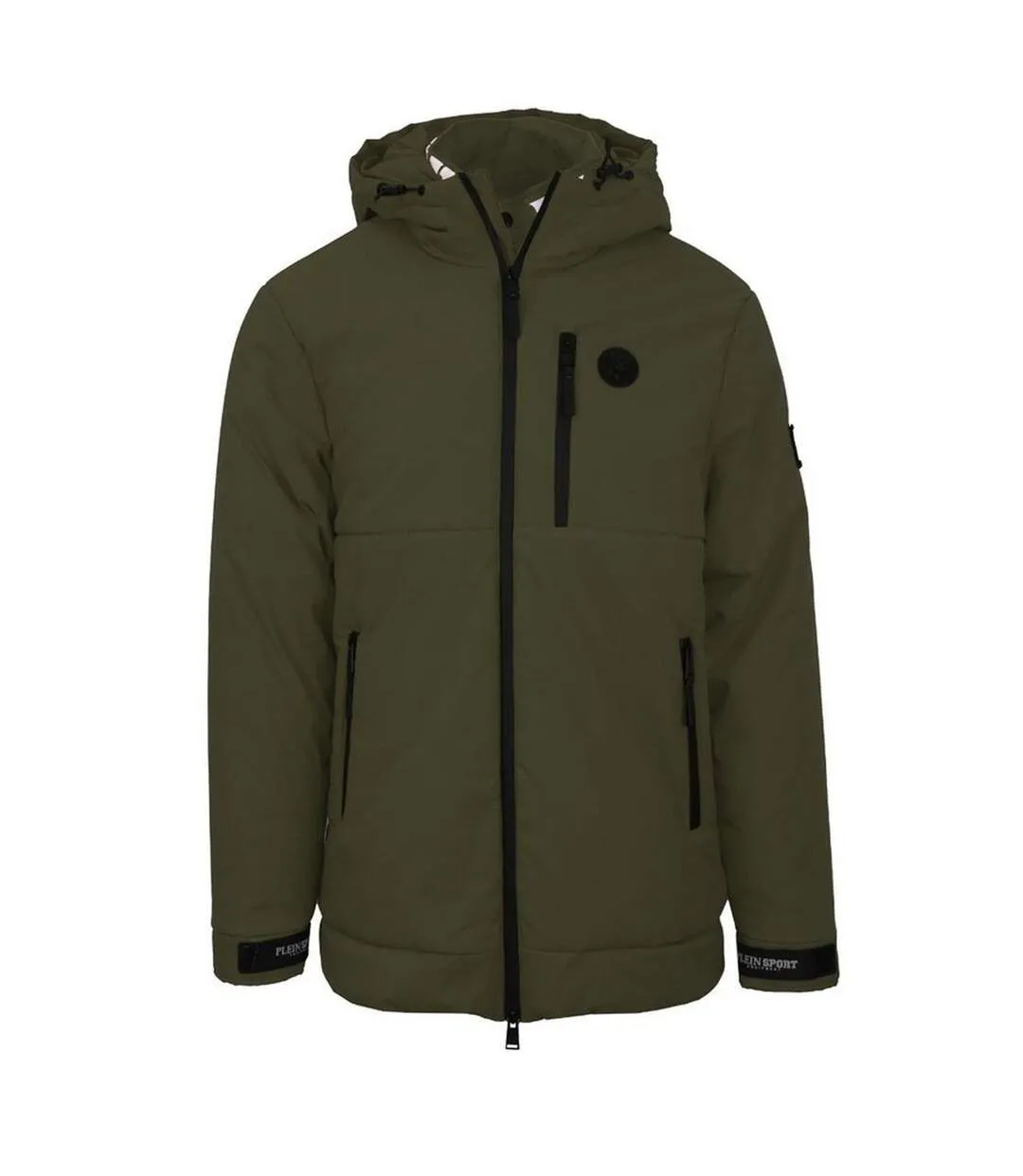 Doudoune Matelassée Motif/style Logo Dans Cercle Homme Vert Plein Sport-1
