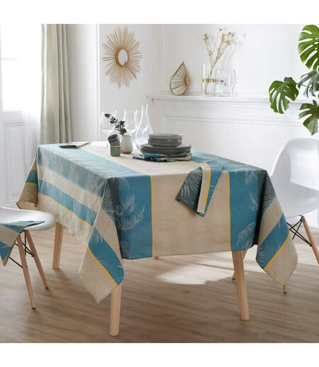 Lot de 3 serviettes table Jacquard coton PALMIER