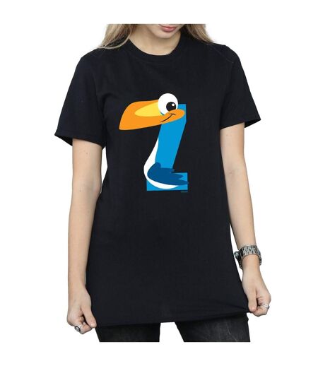 Disney Femme/Les femmes Alphabet Z Is For Zazu Cotton Boyfriend T-Shirt (Noir) - UTBI29029