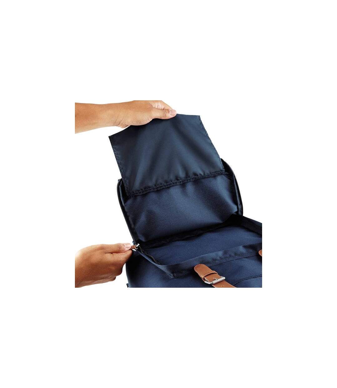 Sac à dos vintage avec compartiment pour ordinateur - BG613 - bleu marine-4