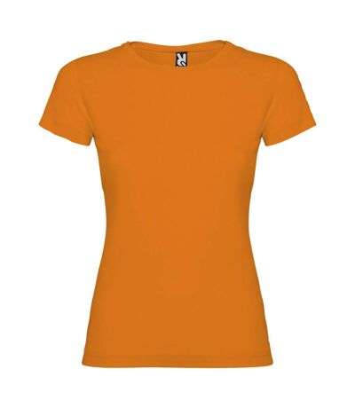 Womens/ladies Jamaica Short-sleeved T-shirt Orange Roly