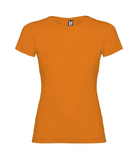 Womens/ladies Jamaica Short-sleeved T-shirt Orange Roly