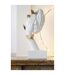 Statuette Déco Visage Papillons 54cm Blanc-2