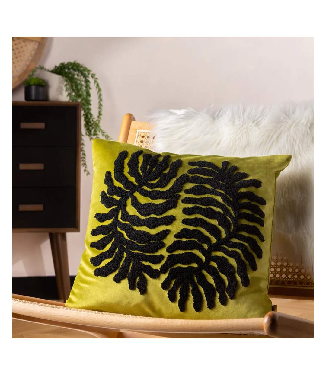 Maldive tufted cushion one size moss Furn-3