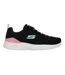 Womens/ladies Skech-air Mesh Trainers Black Pink Skechers-1