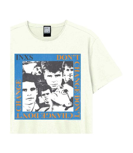 Unisex Adult Don´t Change Inxs T-shirt Vintage White Amplified
