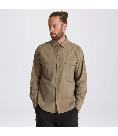Mens Expert Kiwi Long-sleeved Shirt Pebble Brown Craghoppers