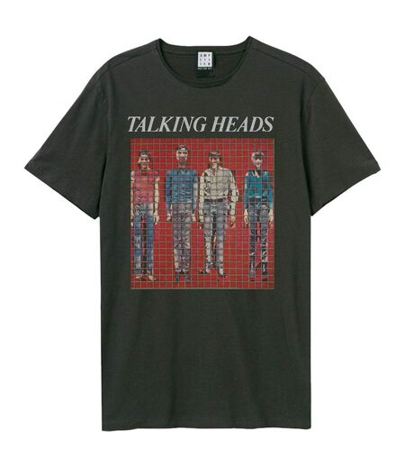 T-shirt Buildings And Food Adulte Charbon Amplified