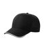 Casquette De Baseball Motif/style 5 Panneaux Recy Five Piping Adulte Noir Blanc Atlantis Headwear-1