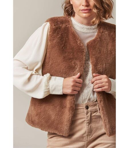 Veste sans manches en imitation fourrure FUZZY